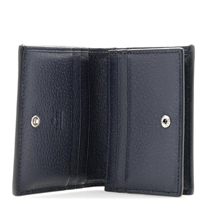 Gucci GG Supreme Monogram Textured Dollar Calfskin Web Ophidia Card Case Beige Blue 5 of 9