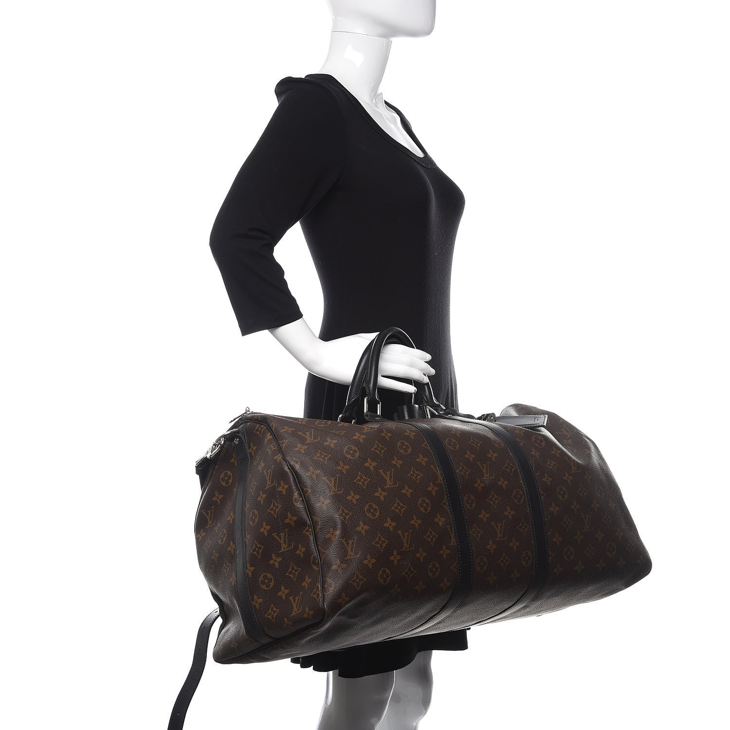 Louis Vuitton Monogram Macassar Keepall Bandouliere 55 3 of 16