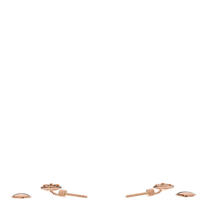 Cartier 18K Pink Gold Diamond C De Cartier Logo Drop Earrings 3 of 4