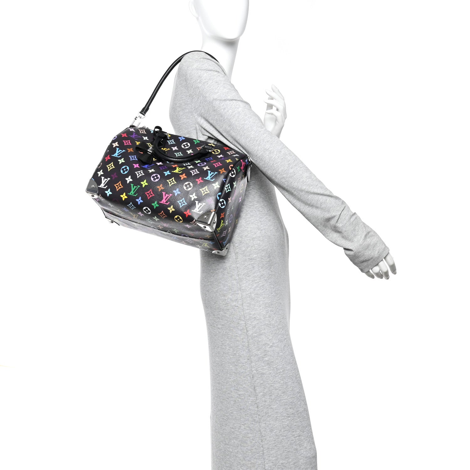 Louis Vuitton LV X TM Monogram Multicolor Speedy Soft 30 Black 2 of 9