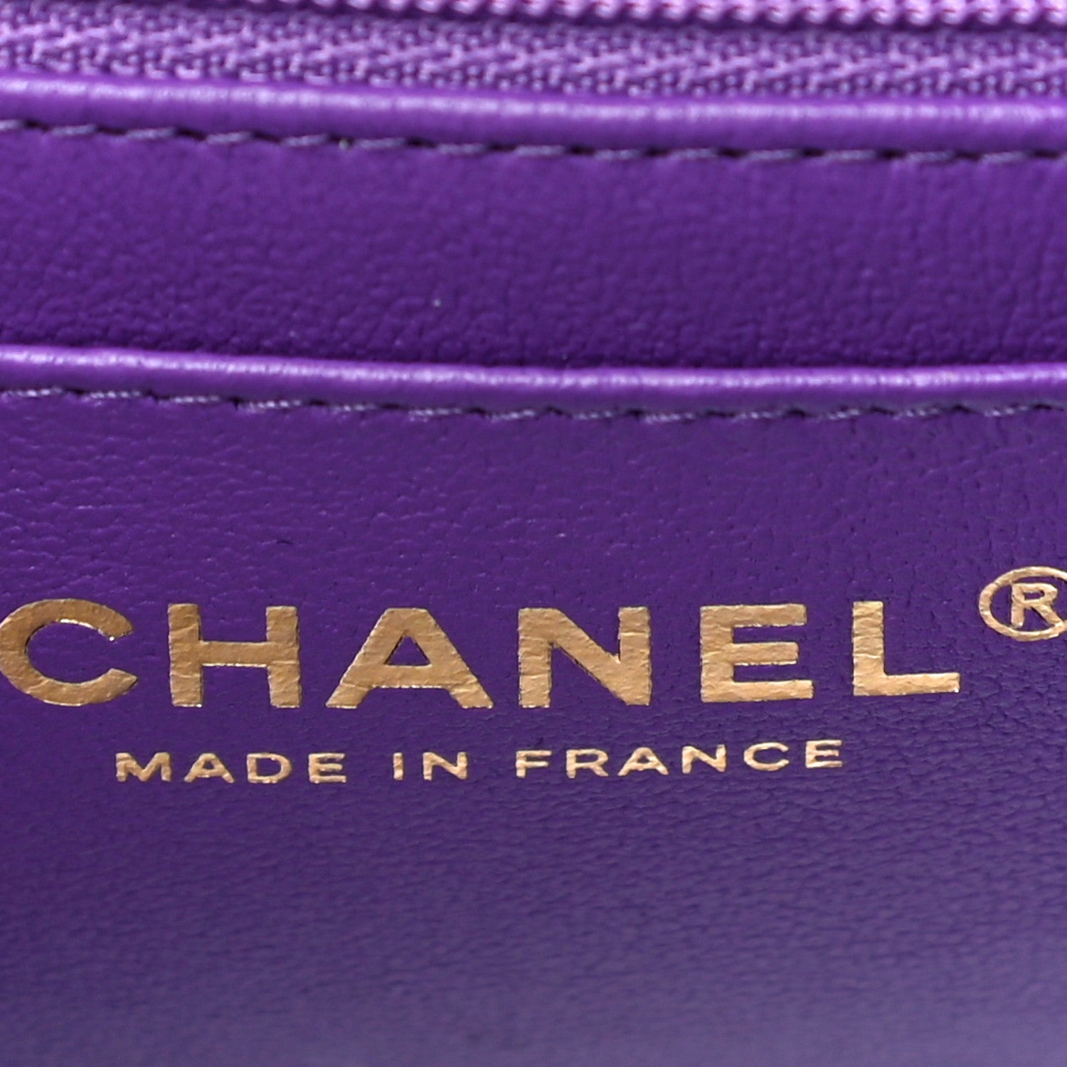 Chanel Lambskin Quilted Mini Top Handle Rectangular Flap Dark Purple 8 of 11