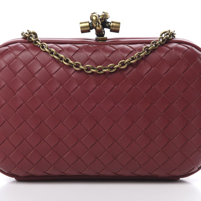 Bottega Veneta Nappa Intrecciato Chain Knot Clutch Bordeaux 7 of 11