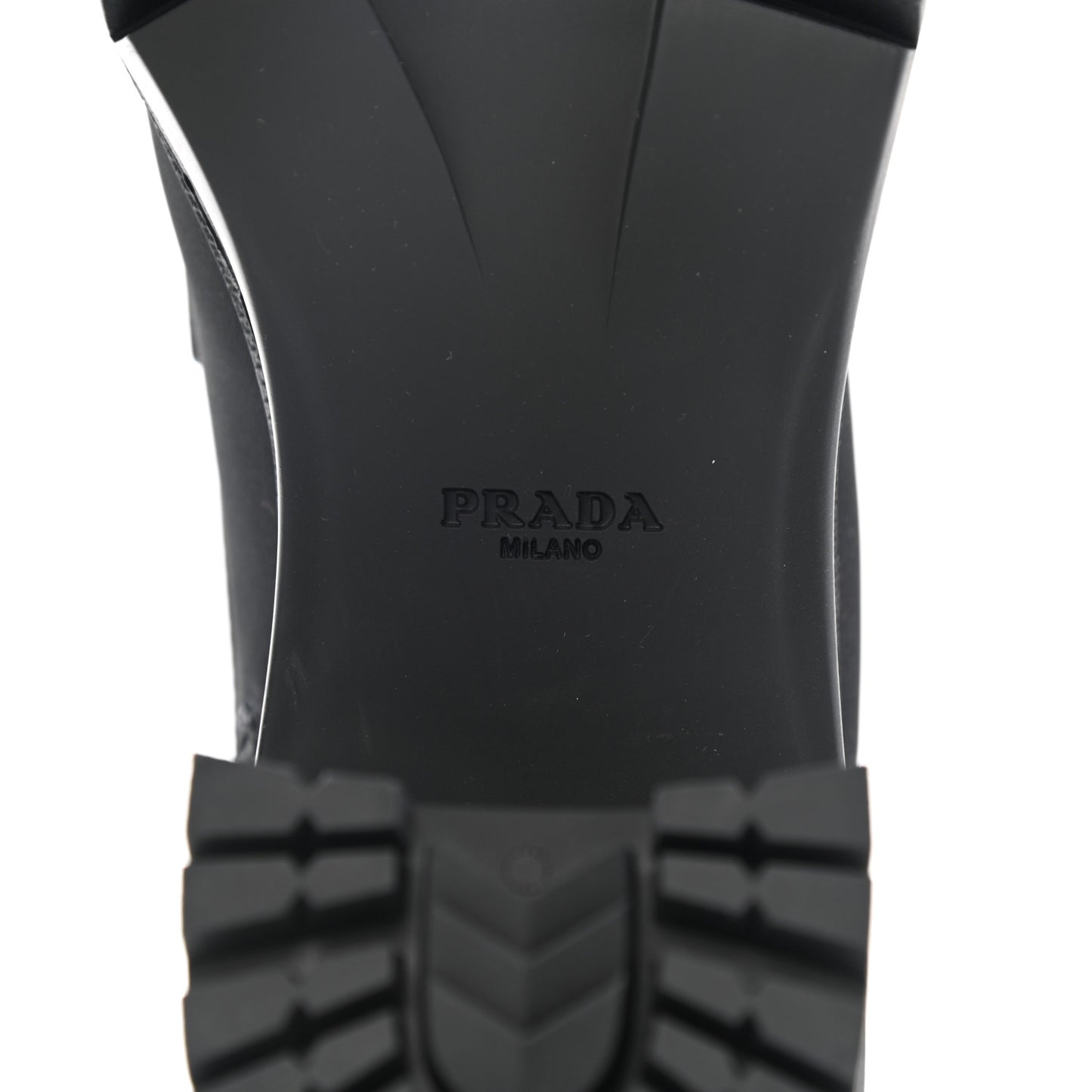 Spazzolato Re-Nylon Metal Triangle Logo Lace Up 85mm Boots Black