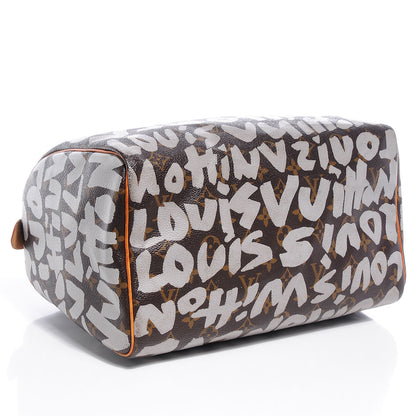Louis Vuitton Monogram Graffiti Speedy 30 Silver 4 of 8