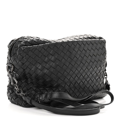 Bottega Veneta Nappa Intrecciato Crossbody Messenger Black 3 of 9