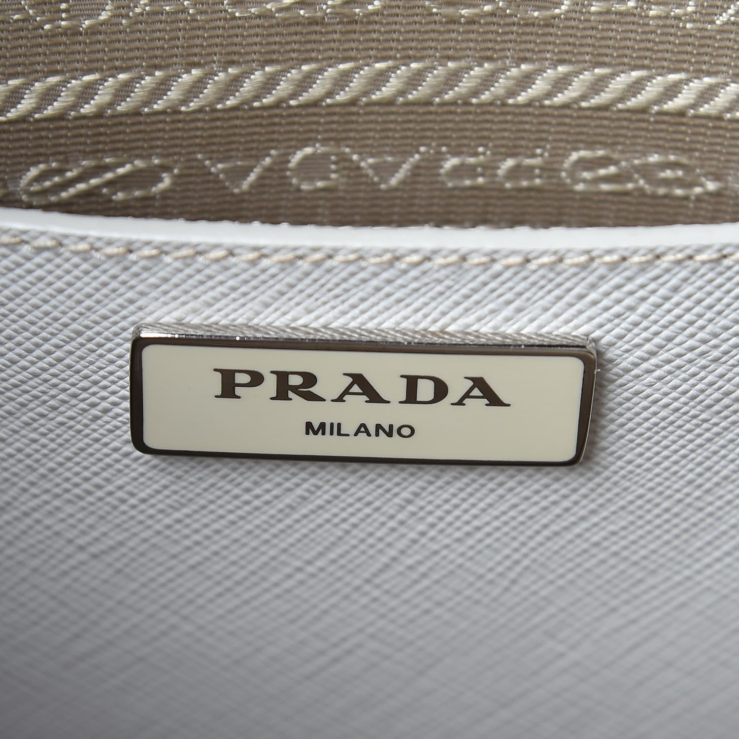 Prada Saffiano Lux Medium Promenade Tote Talco 7 of 11