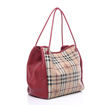 Burberry Haymarket Check Small Knots Canterbury Tote Pink 2 of 9