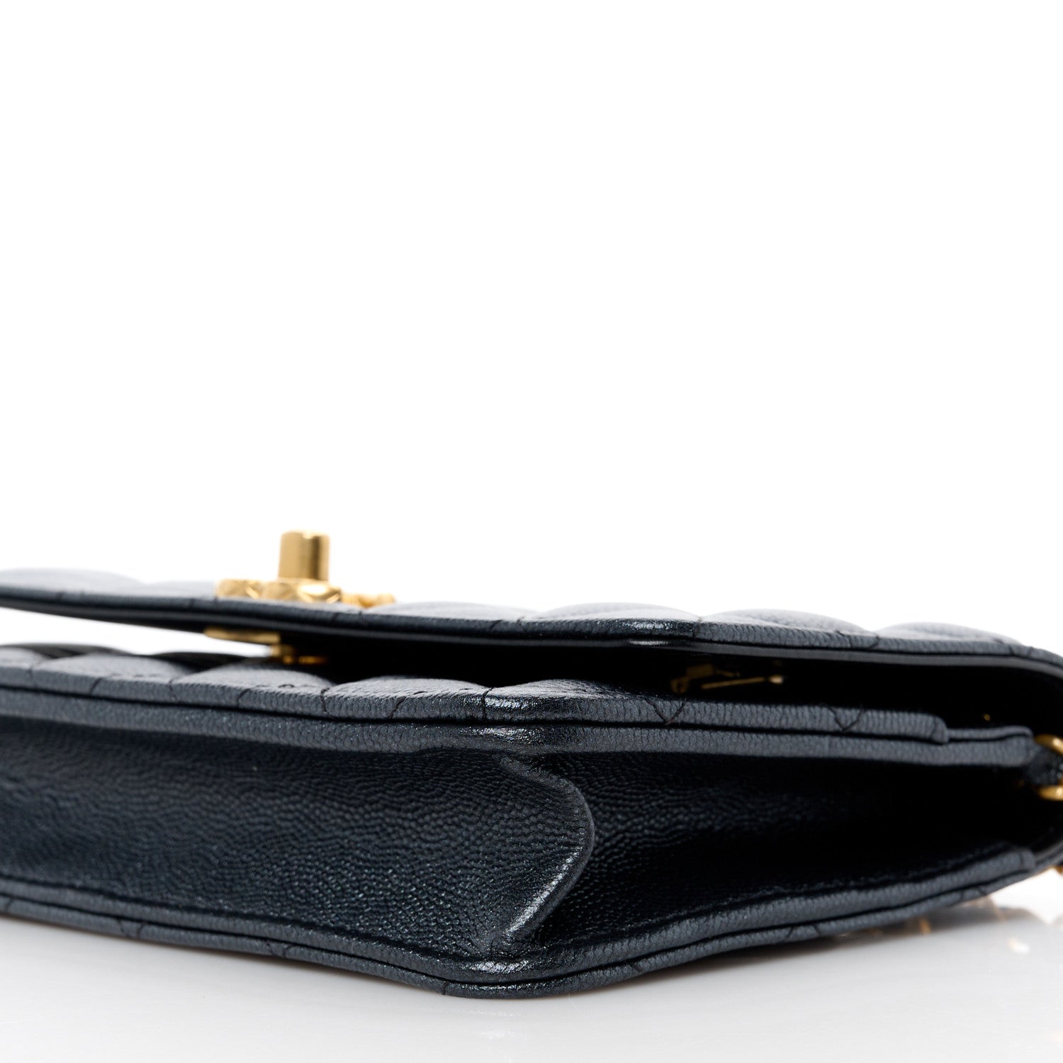 Chanel Pearly Caviar Quilted Fit For You Wallet On Chain WOC Navy 11 of 12