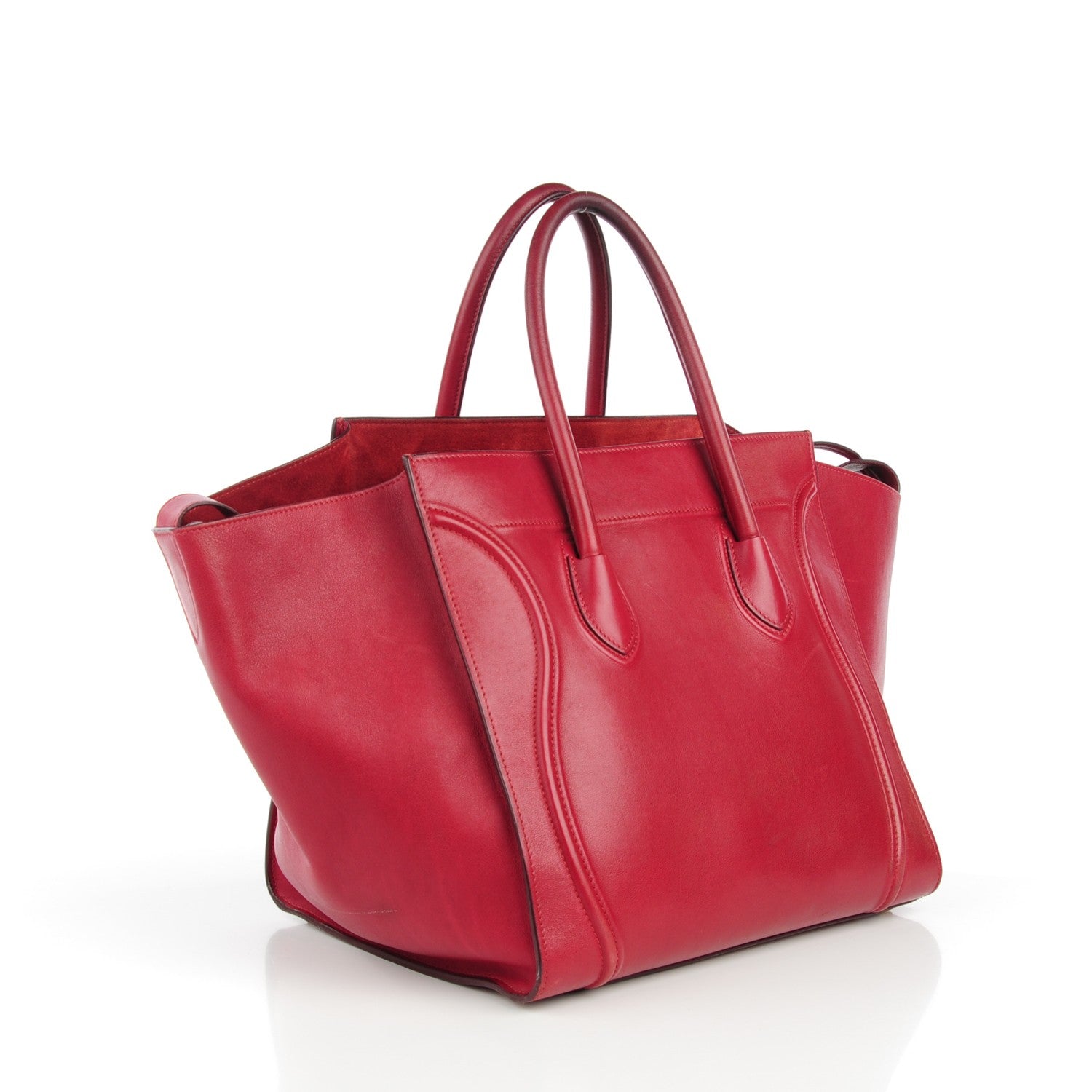 Celine Supple Calfskin Medium Phantom Luggage Red 3 of 9