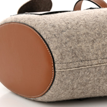 Loewe Calfskin Felt Elephant Basket Tote Beige Brown 10 of 11