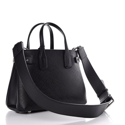 Burberry Calfskin Perforated Small Banner Tote Black 3 of 9