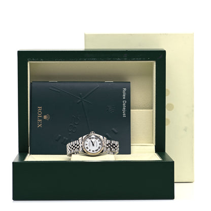 Rolex Stainless Steel 18K White Gold 26mm Oyster Perpetual Datejust Watch White Roman 179174 5 of 5