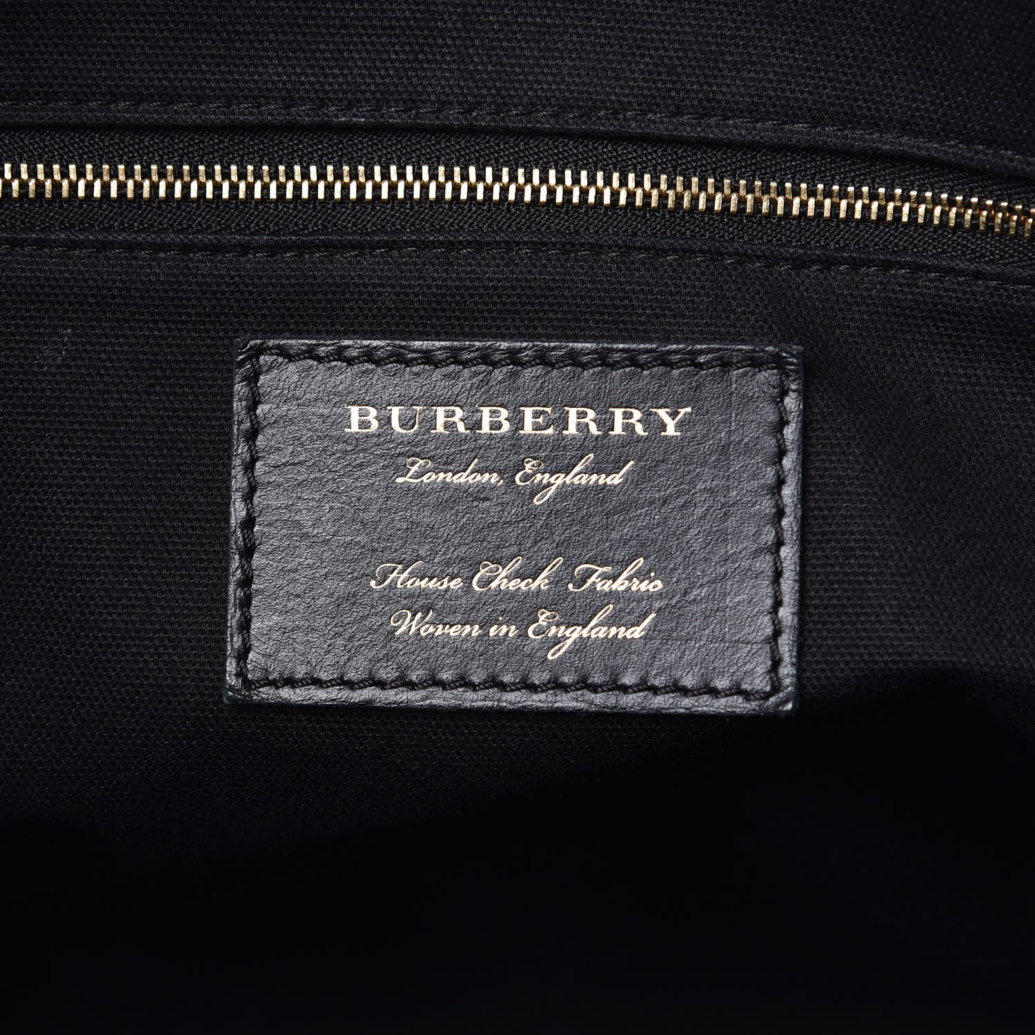 Burberry Derby Calfskin House Check Medium Welburn Tote Black 4 of 13