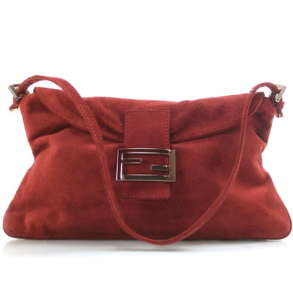 Fendi Suede Baguette Red 1 of 14