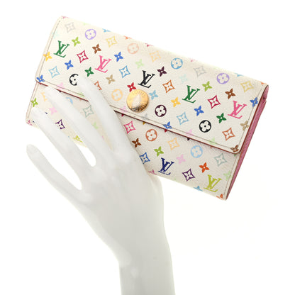 Louis Vuitton Monogram Multicolor Sarah Wallet White Litchi 2 of 11