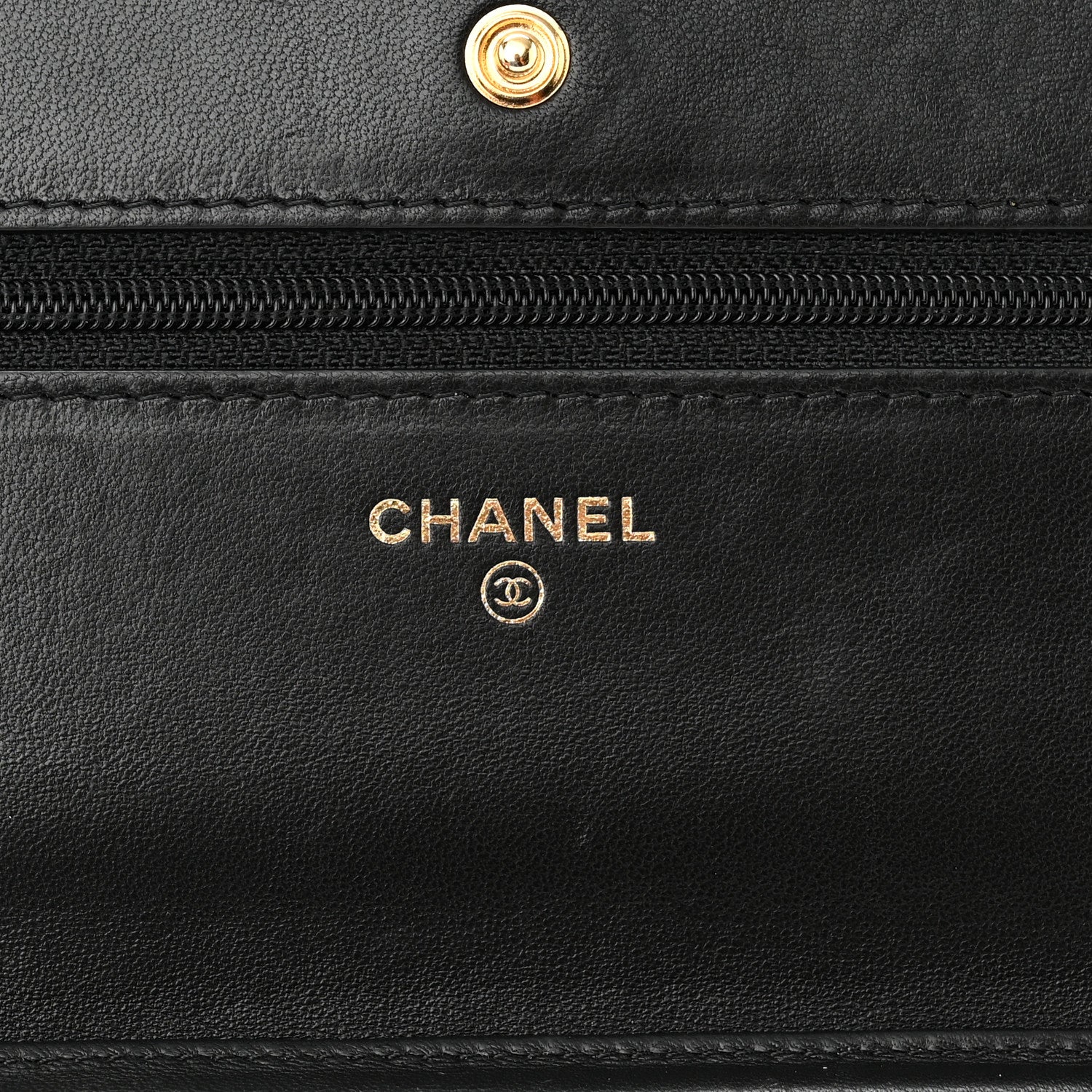 Chanel Lambskin Quilted Wallet On Chain WOC Black 6 of 11