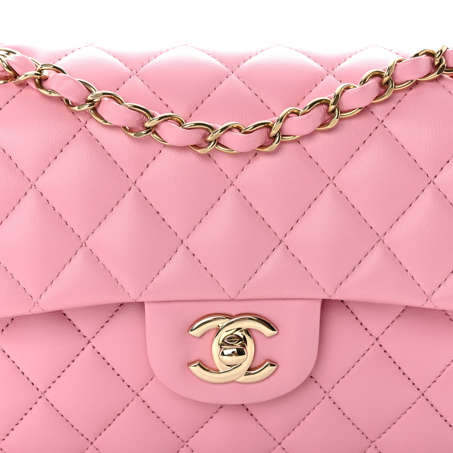 Chanel Lambskin Quilted Small Double Flap Pink 8 of 10