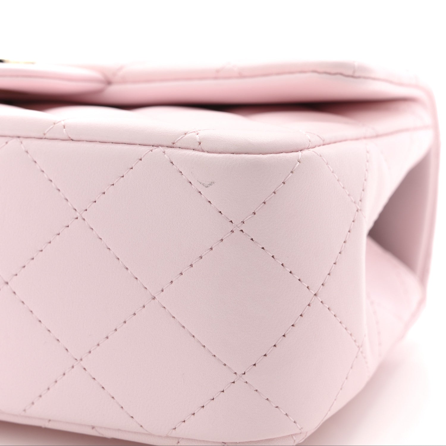 Chanel Lambskin Quilted Mini Top Handle Rectangular Flap Light Pink 11 of 12