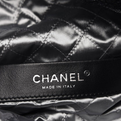 Chanel Tweed Resin Strass Shopping In Fabrics Tote Black 6 of 9