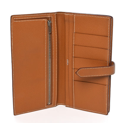 Hermes Epsom Bearn Gusset Wallet Gold 5 of 9