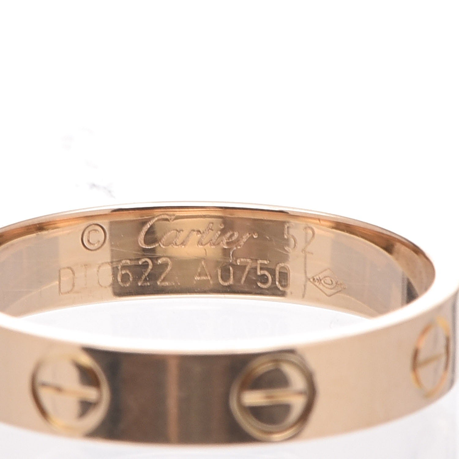 Cartier 18K Yellow Gold 3.5mm LOVE Wedding Band Ring 52 6 4 of 5