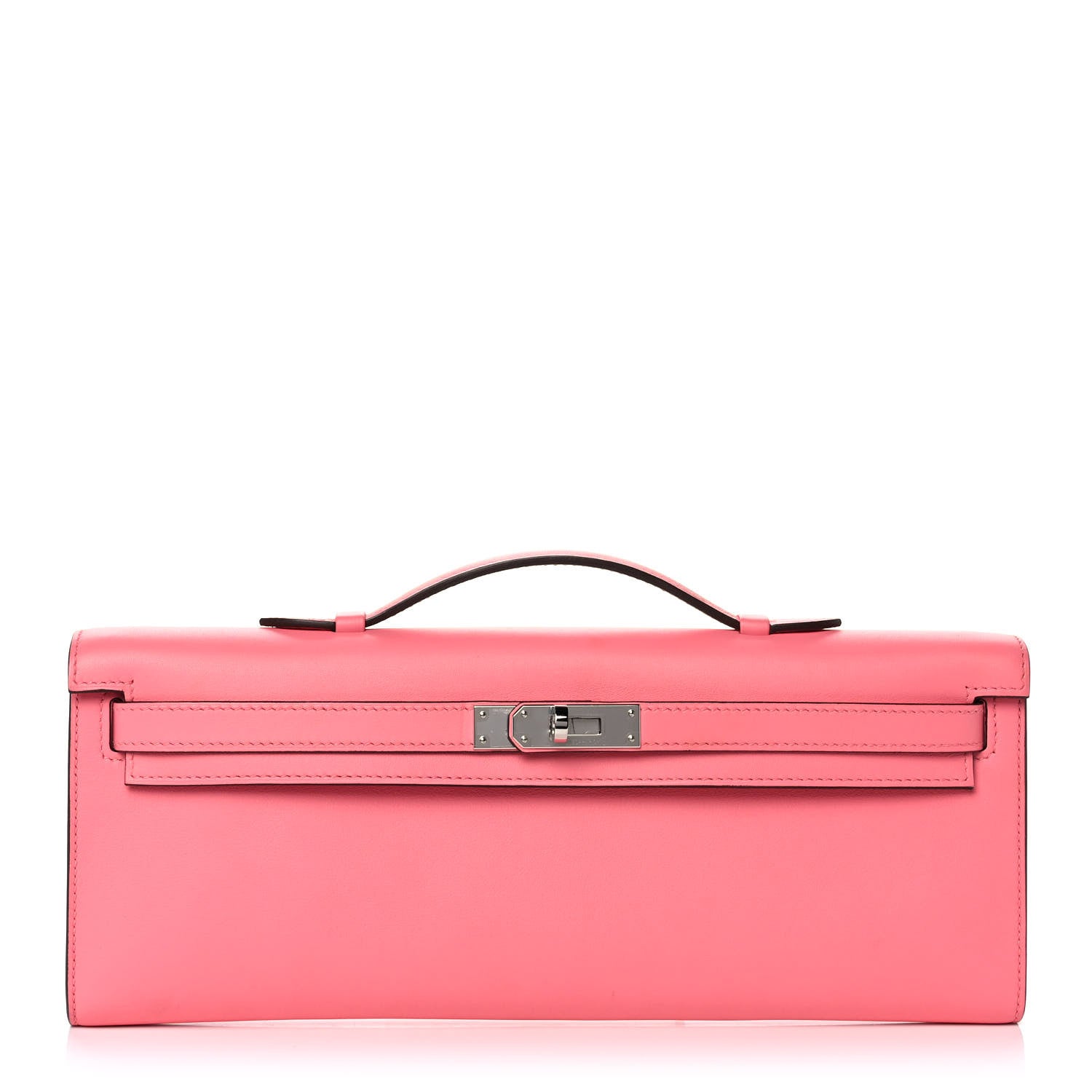 Hermes Swift Kelly Cut Clutch Pochette Rose Azalee 1 of 9