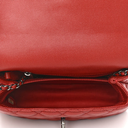 Chanel Caviar Quilted Mini Coco Handle Flap Dark Red 4 of 10