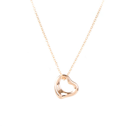 Tiffany 18K Rose Gold Elsa Peretti Open Heart Necklace 3 of 9