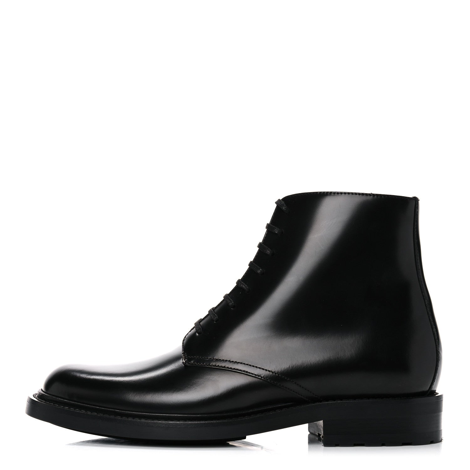 Saint Laurent Calfskin Womens Army Combat Boots 39 Black 1 of 9