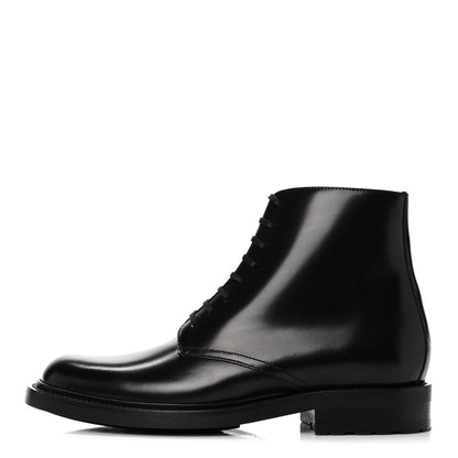 Saint Laurent Calfskin Womens Army Combat Boots 39 Black 1 of 9