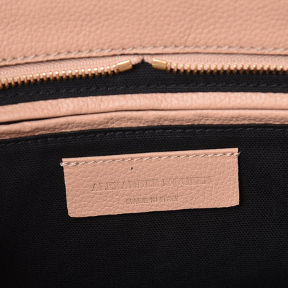 Alexander McQueen Pebbled Calfskin Small Skull Padlock Zip Around Tote Boudoir 6 of 9