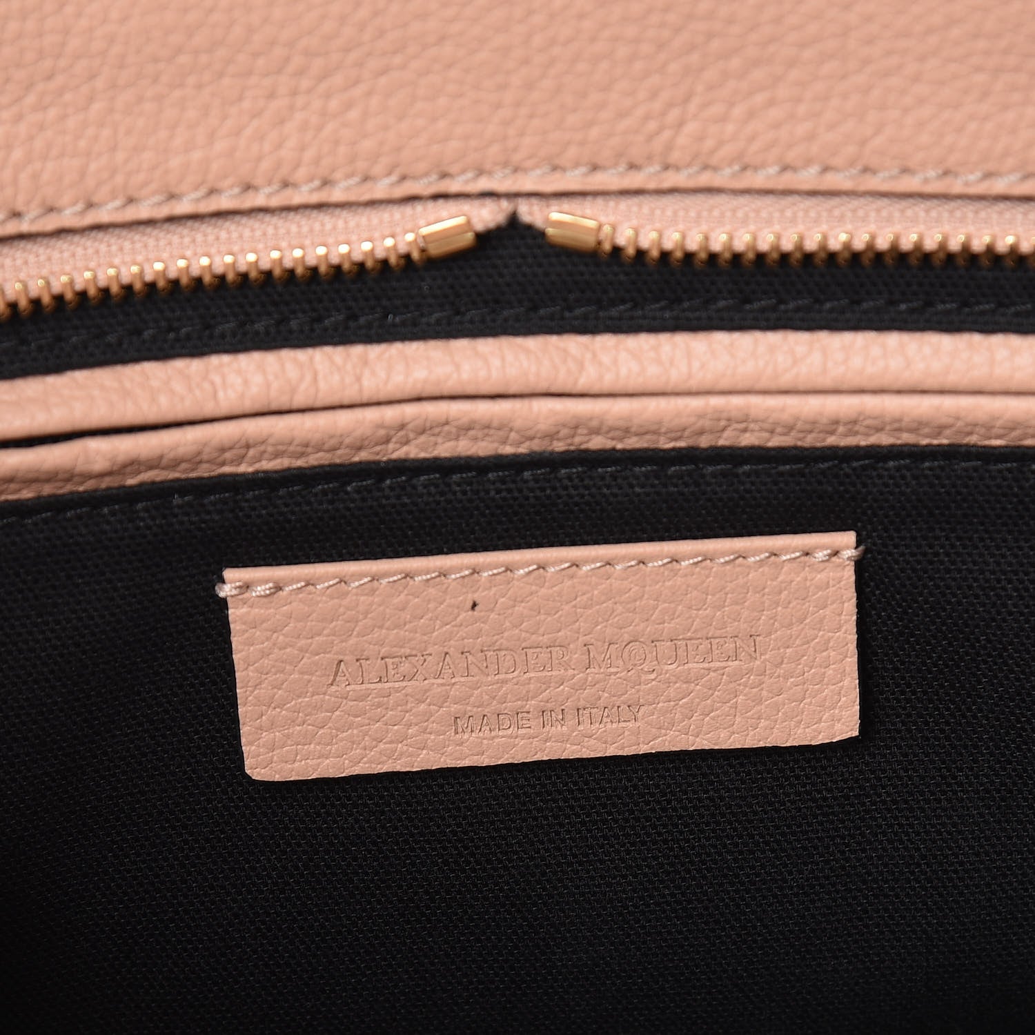 Alexander McQueen Pebbled Calfskin Small Skull Padlock Zip Around Tote Boudoir 6 of 13