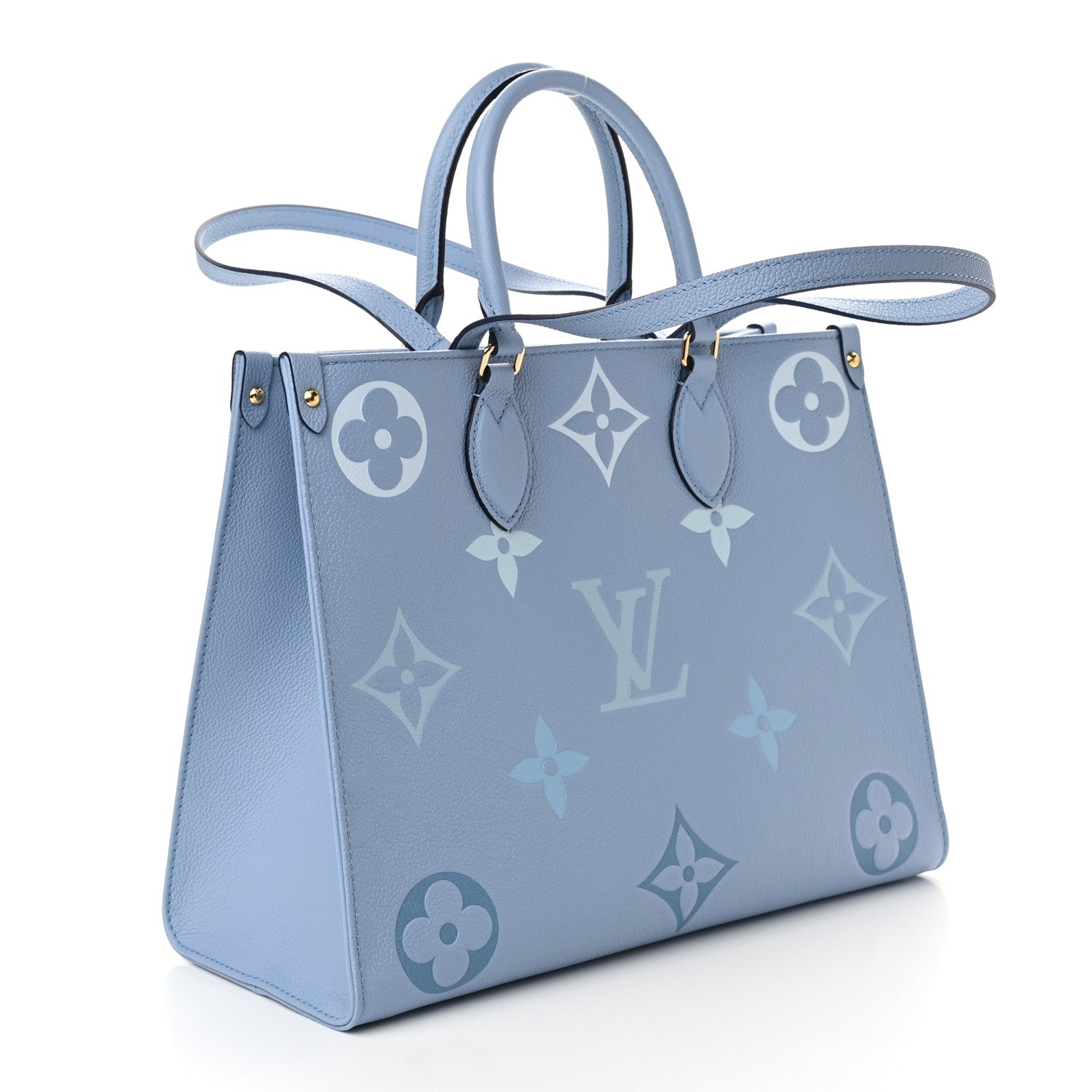 Louis Vuitton Empreinte Monogram Giant By The Pool Onthego MM Summer Blue 3 of 8