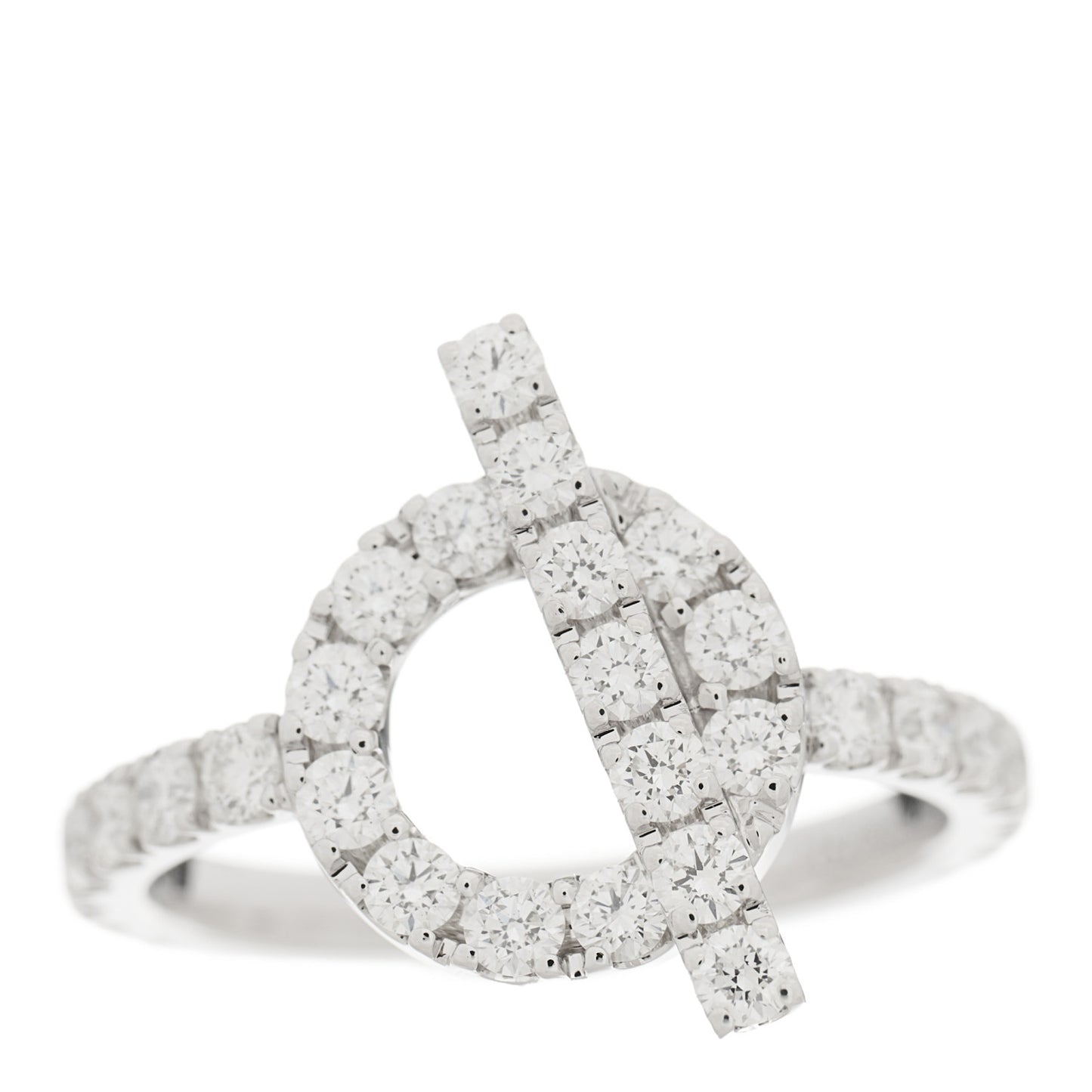 18K White Gold Diamond Finesse Ring 49 5