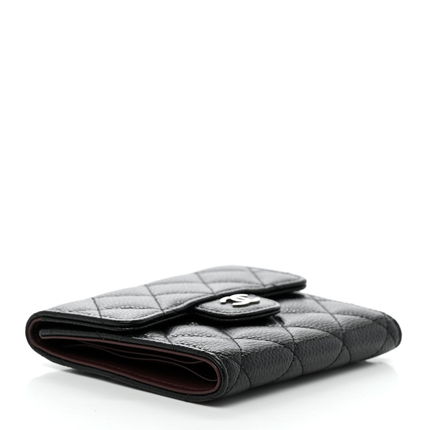 Chanel Caviar Quilted Compact Flap Wallet Black 4 of 13