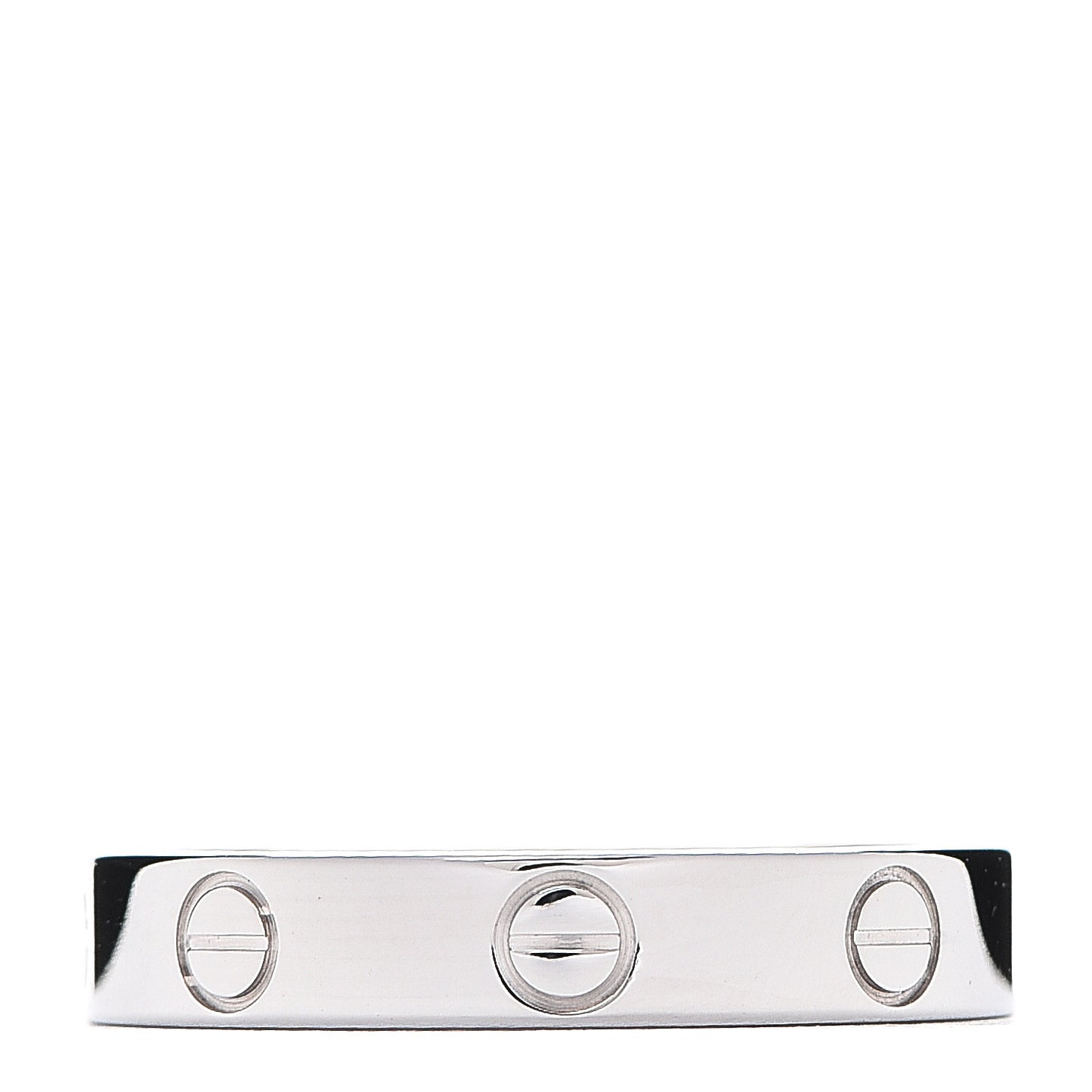 18K White Gold 3.5mm LOVE Wedding Band Ring 53 6.25