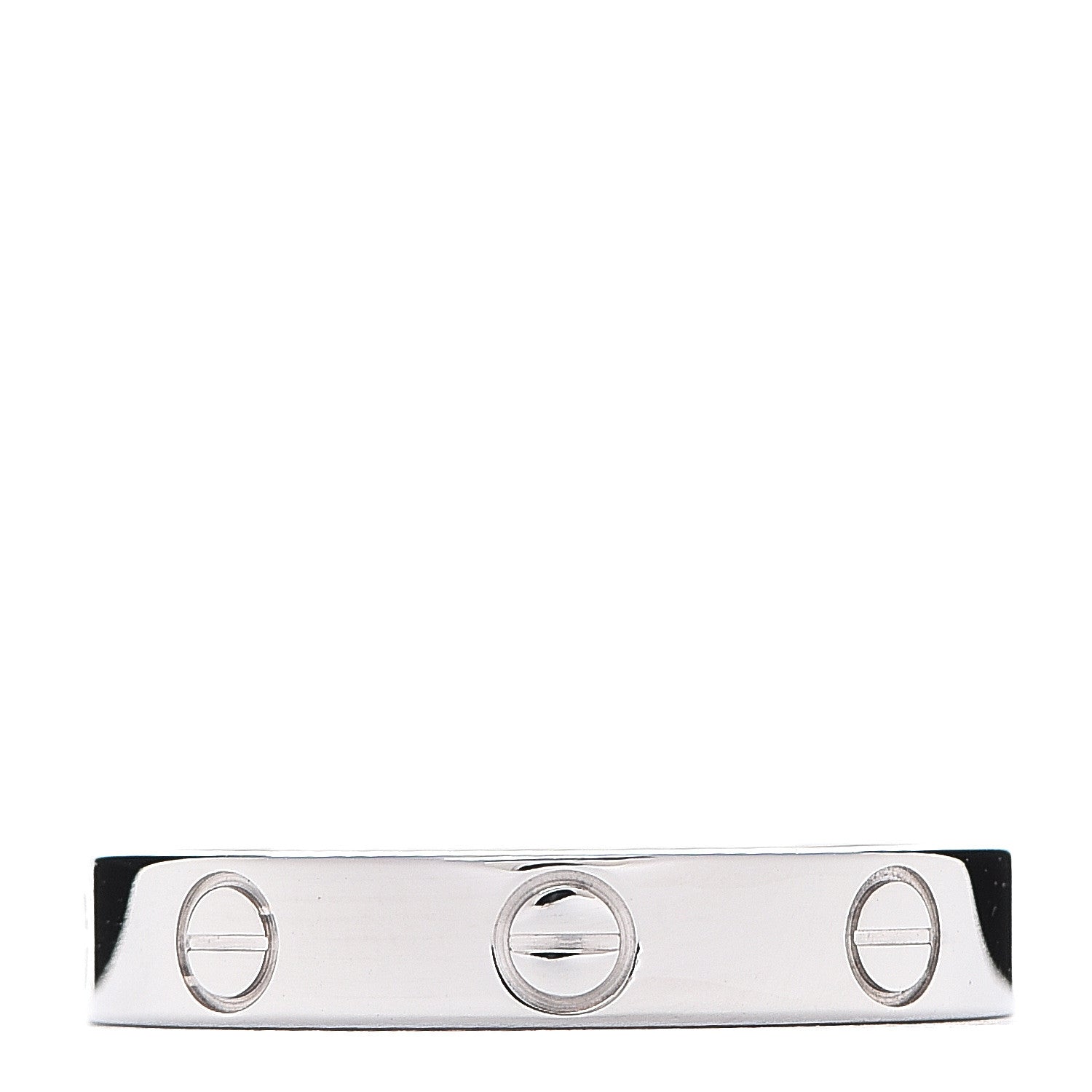 Cartier 18K White Gold 3.5mm LOVE Wedding Band Ring 53 6.25 1 of 3