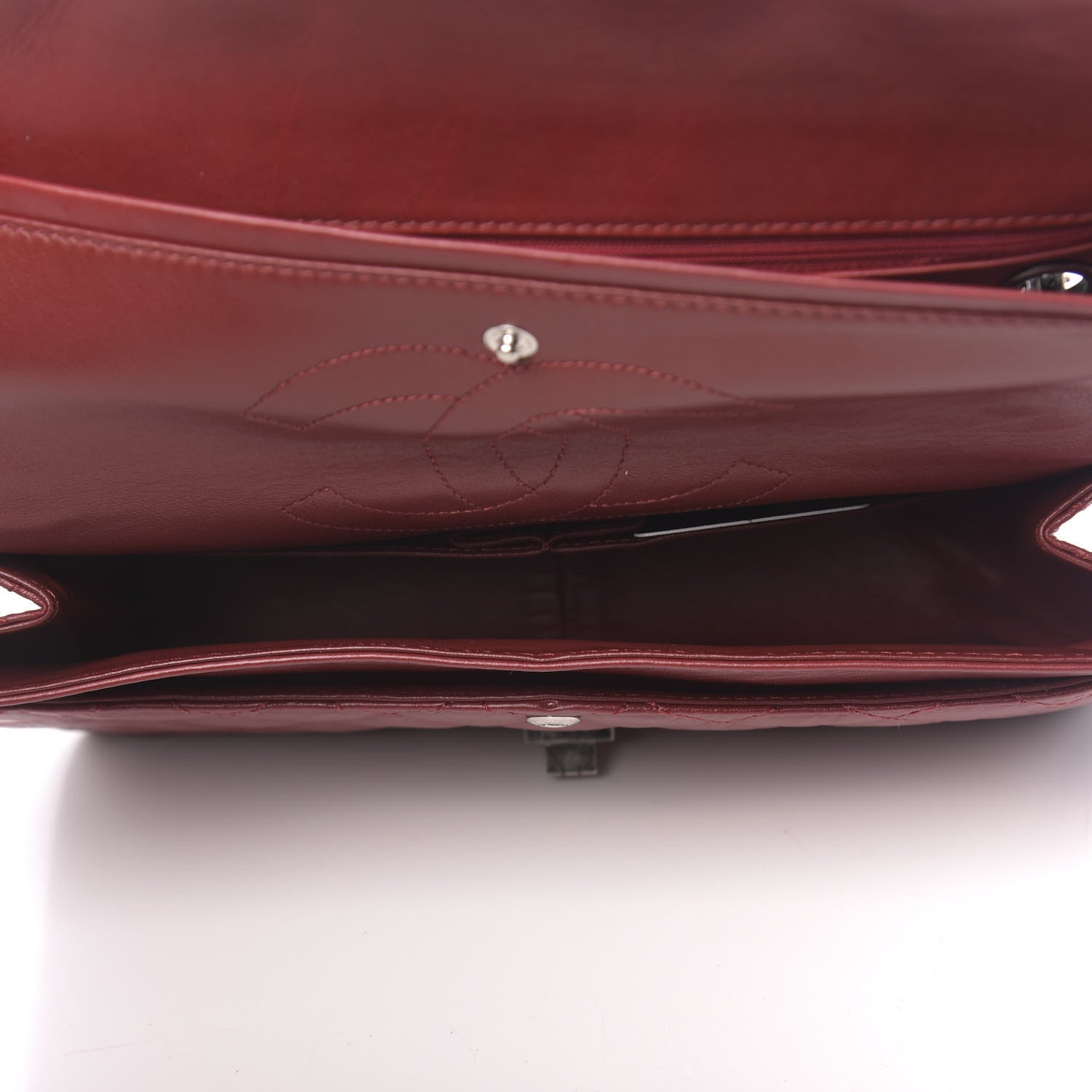 Chanel Aged Calfskin Quilted 2.55 Reissue 226 Flap Red 5 of 11