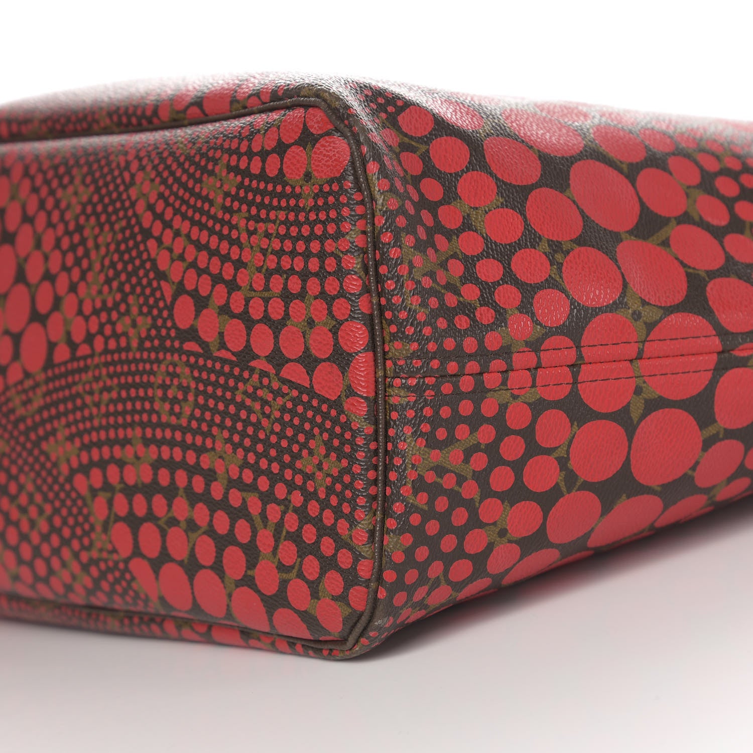Louis Vuitton Monogram Kusama Waves Neverfull MM Red 13 of 14