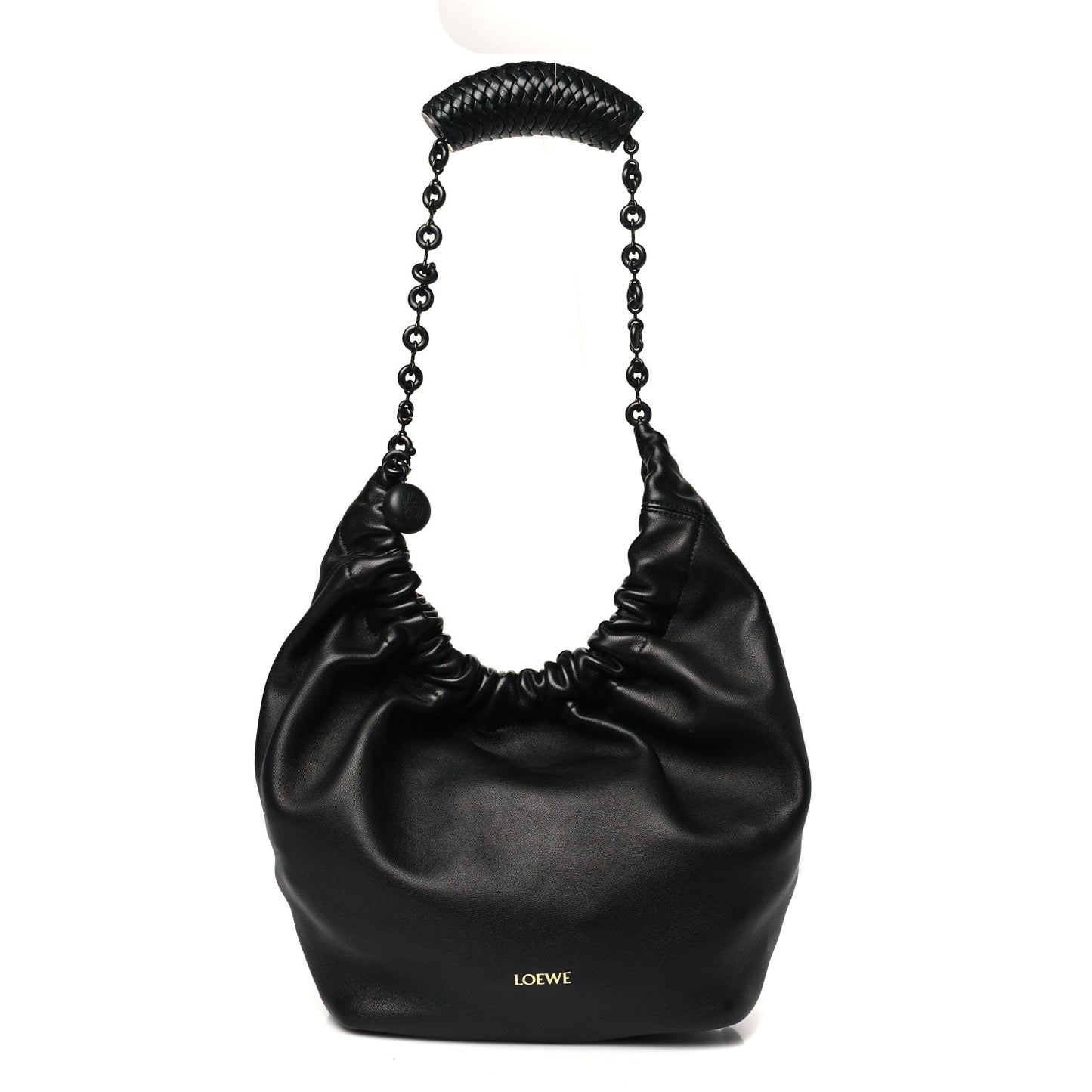 Mellow Nappa Small Monochrome Squeeze Bag Black