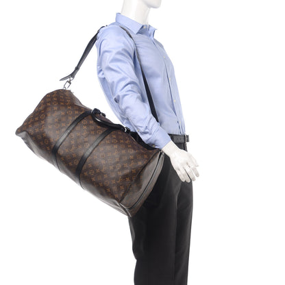 Louis Vuitton Monogram Macassar Keepall Bandouliere 55 2 of 9