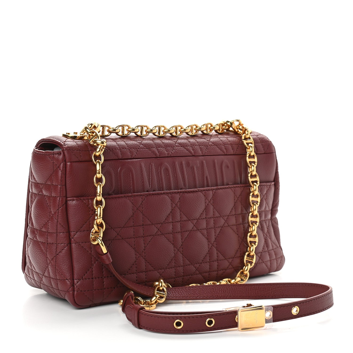 Christian Dior Calfskin Cannage Medium Caro Bag Brick Red 2 of 9