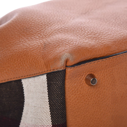 Burberry Grainy Calfskin House Check Medium Maidstone Tan 11 of 16