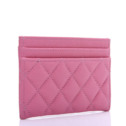 Chanel Caviar Quilted Boy Card Holder Pink 3 of 10