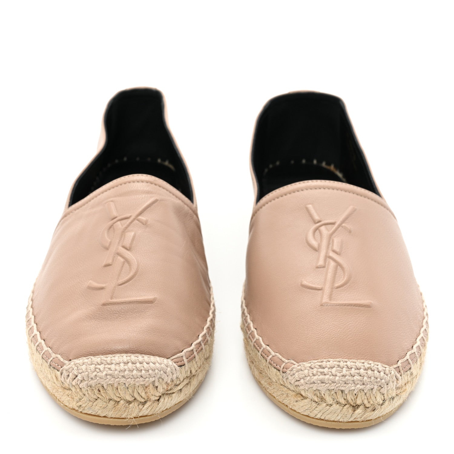 Saint Laurent Lambskin Monogram Espadrilles 39 Nude 2 of 10