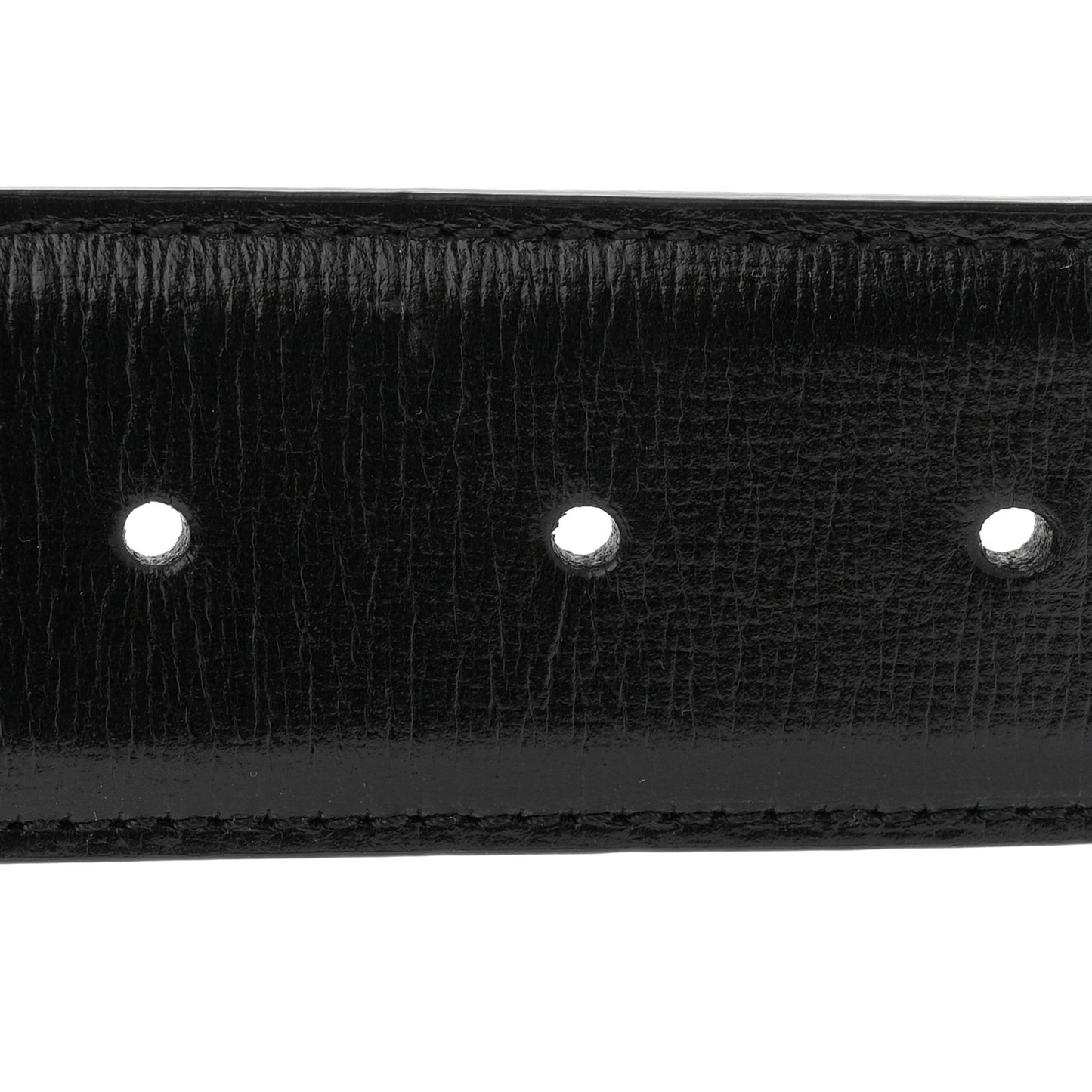 Azalea Calfskin Enamel Monochrome Double G 40mm Belt 80 32 Black
