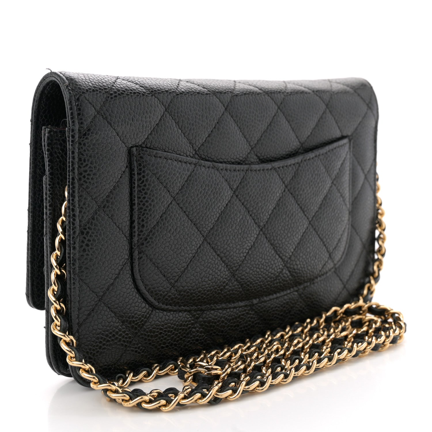Chanel Caviar Quilted Wallet on Chain WOC Black 3 of 15