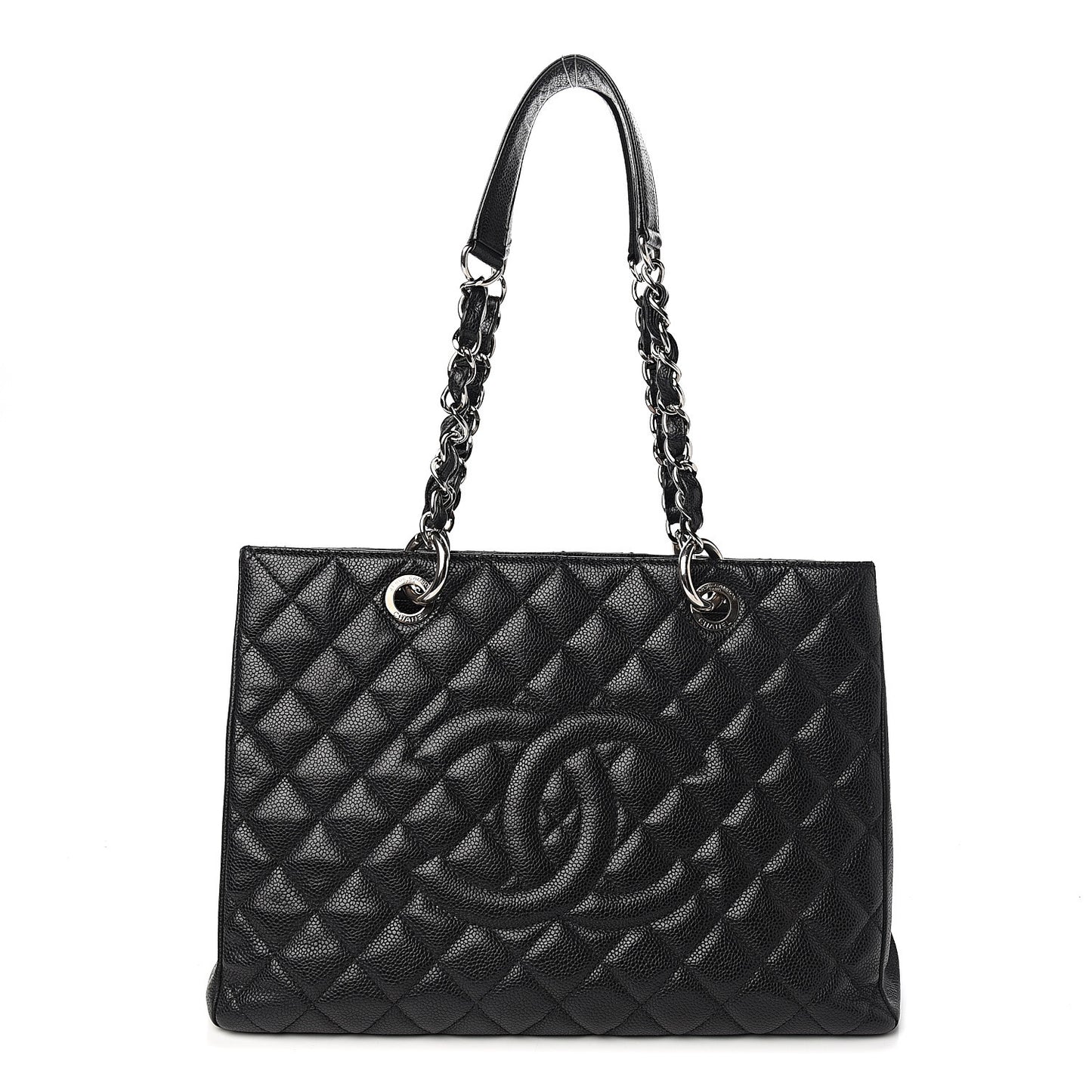 Caviar Quilted Grand Shopping Tote GST Black
