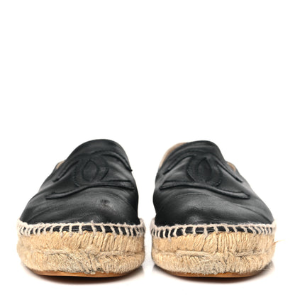 Chanel Lambskin CC Espadrilles 38 Black 2 of 10