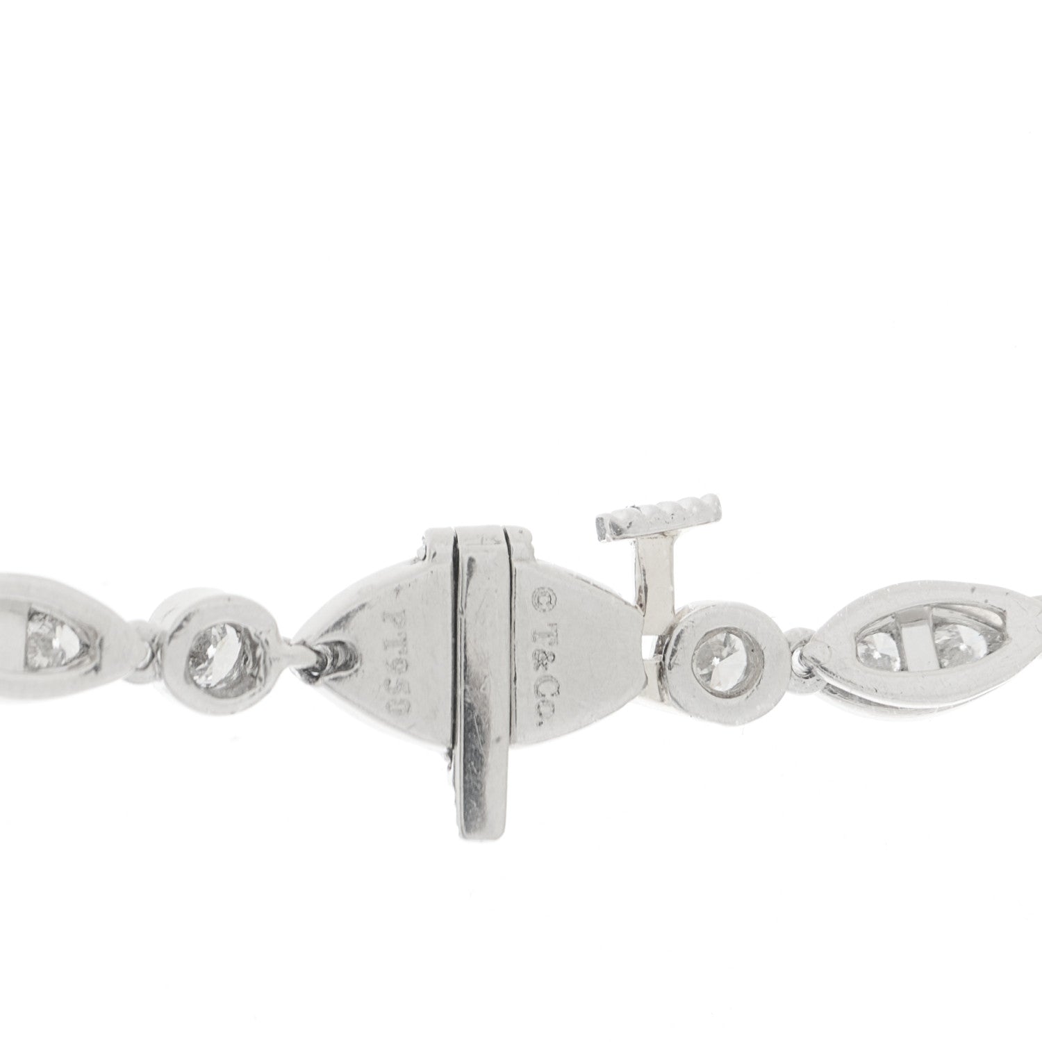 Tiffany Platinum Diamond Jazz Tennis Necklace 4 of 5